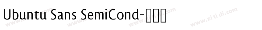 Ubuntu Sans SemiCond字体转换